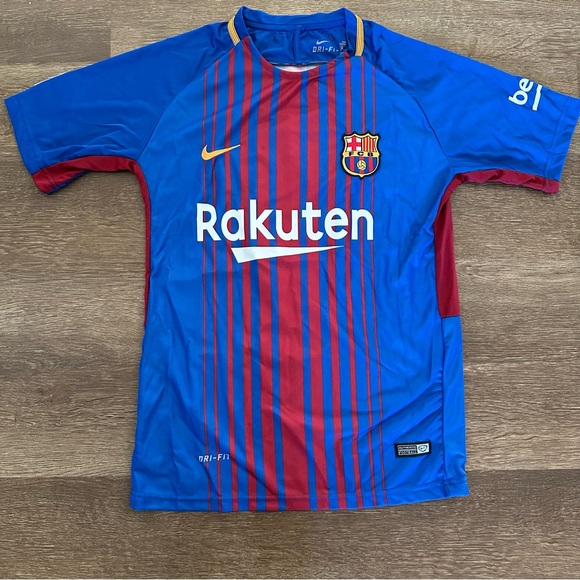 Men’s Leo Messi Barcelona Soccer Authentic Nike Rakuten Jersey Shirt #10 Medium - Picture 2 of 5